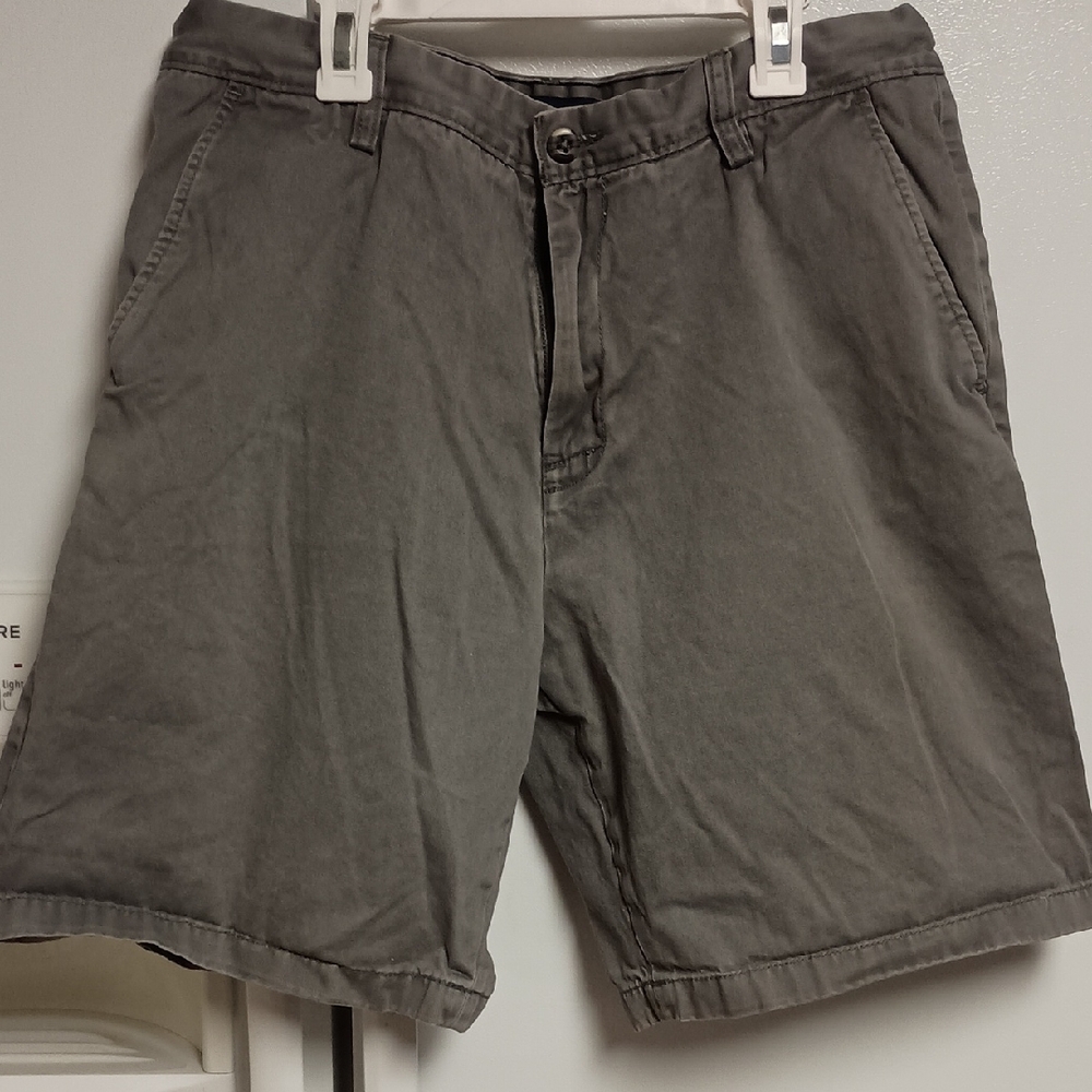 Nautica Men's Charcoal Flat Front Shorts